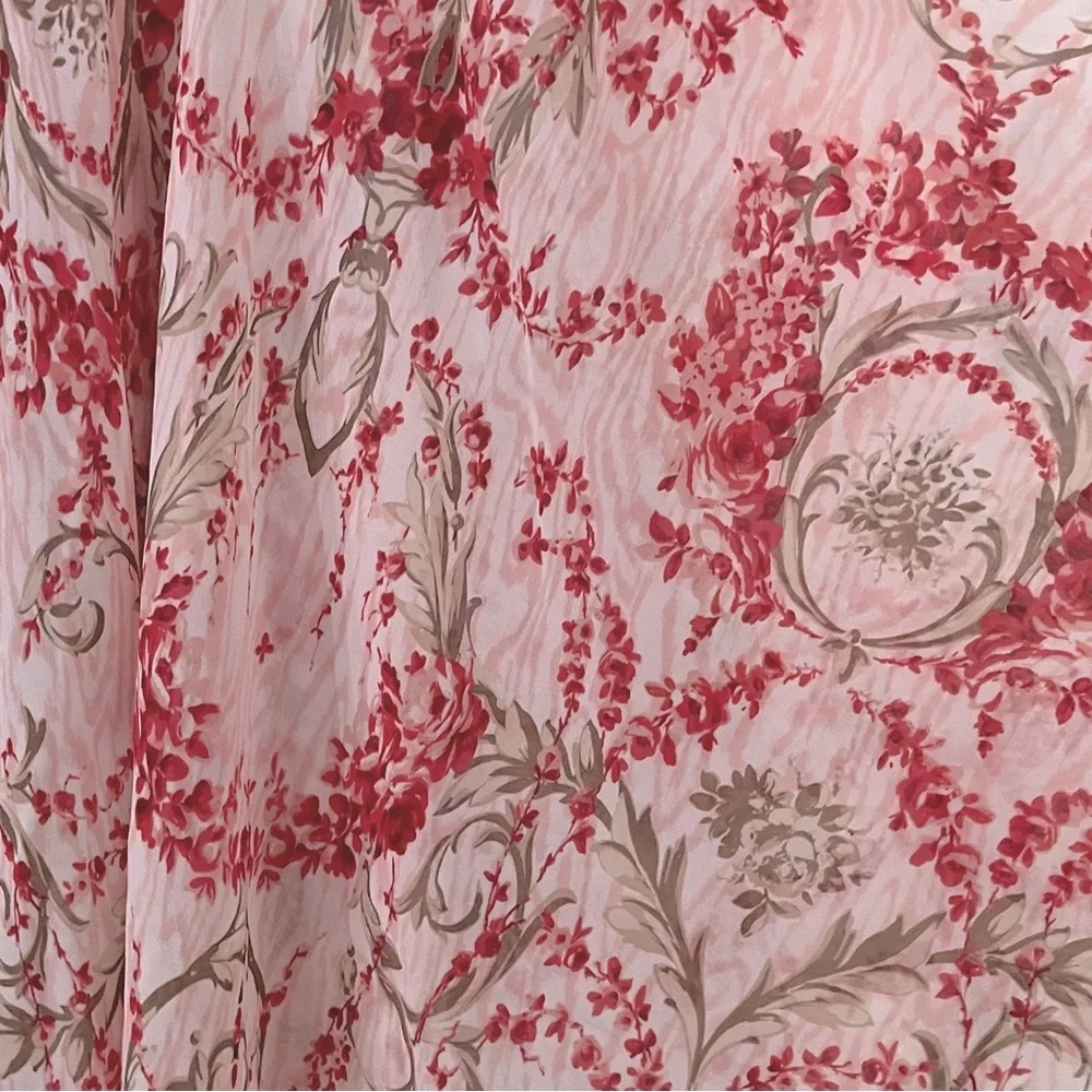 🌸3/$25 Gilligan & O’Malley Pink & Red Floral Babydoll Chemise Nightgown, Size S - Picture 6 of 11